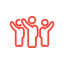 Trinity - three people celebrating