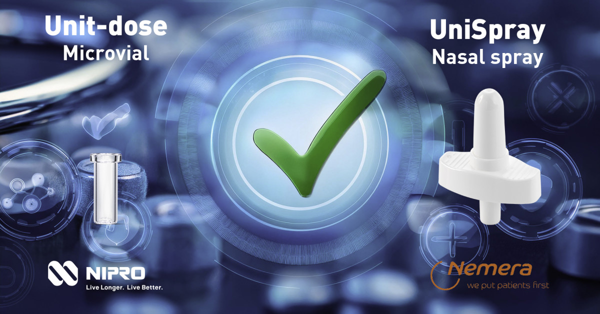 Nipro and Nemera Prove Compatibility of Unit-Dose™ Microvials and UniSpray®