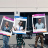 Nipro employees with frames