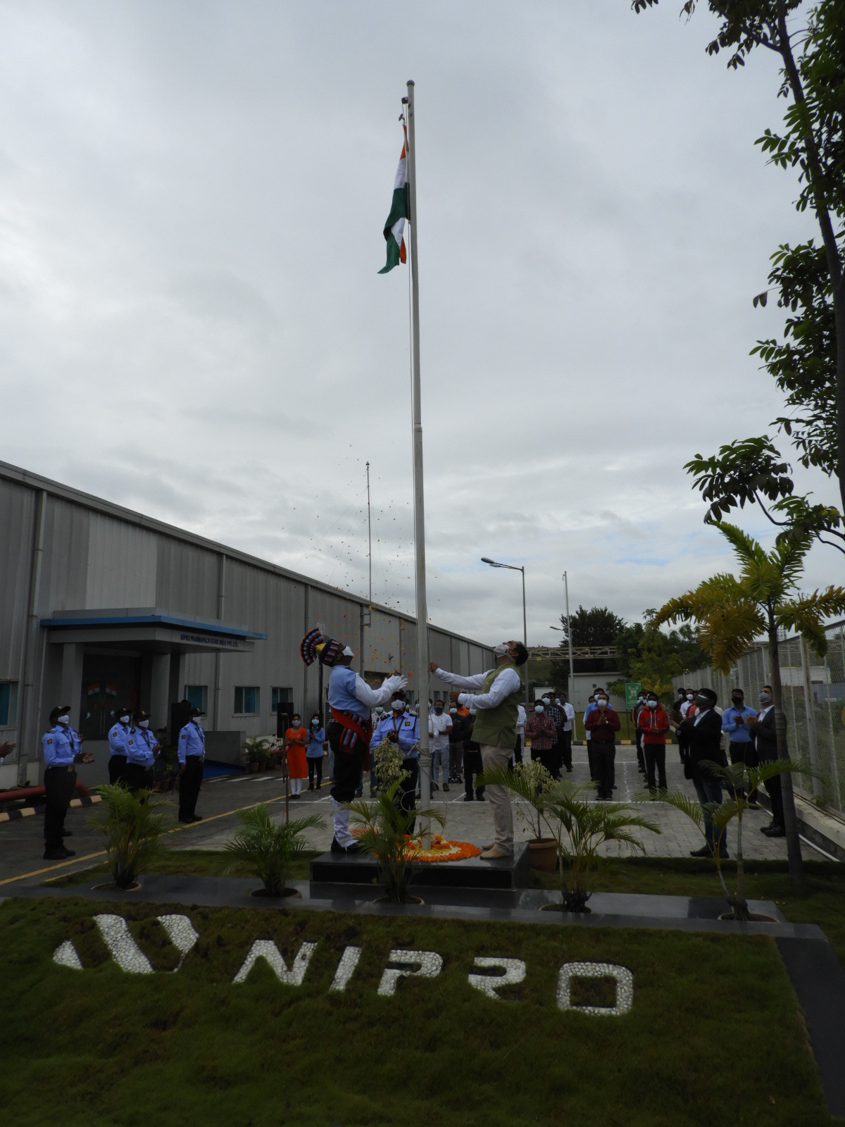 Independence Day India - flag hoisting Nipro