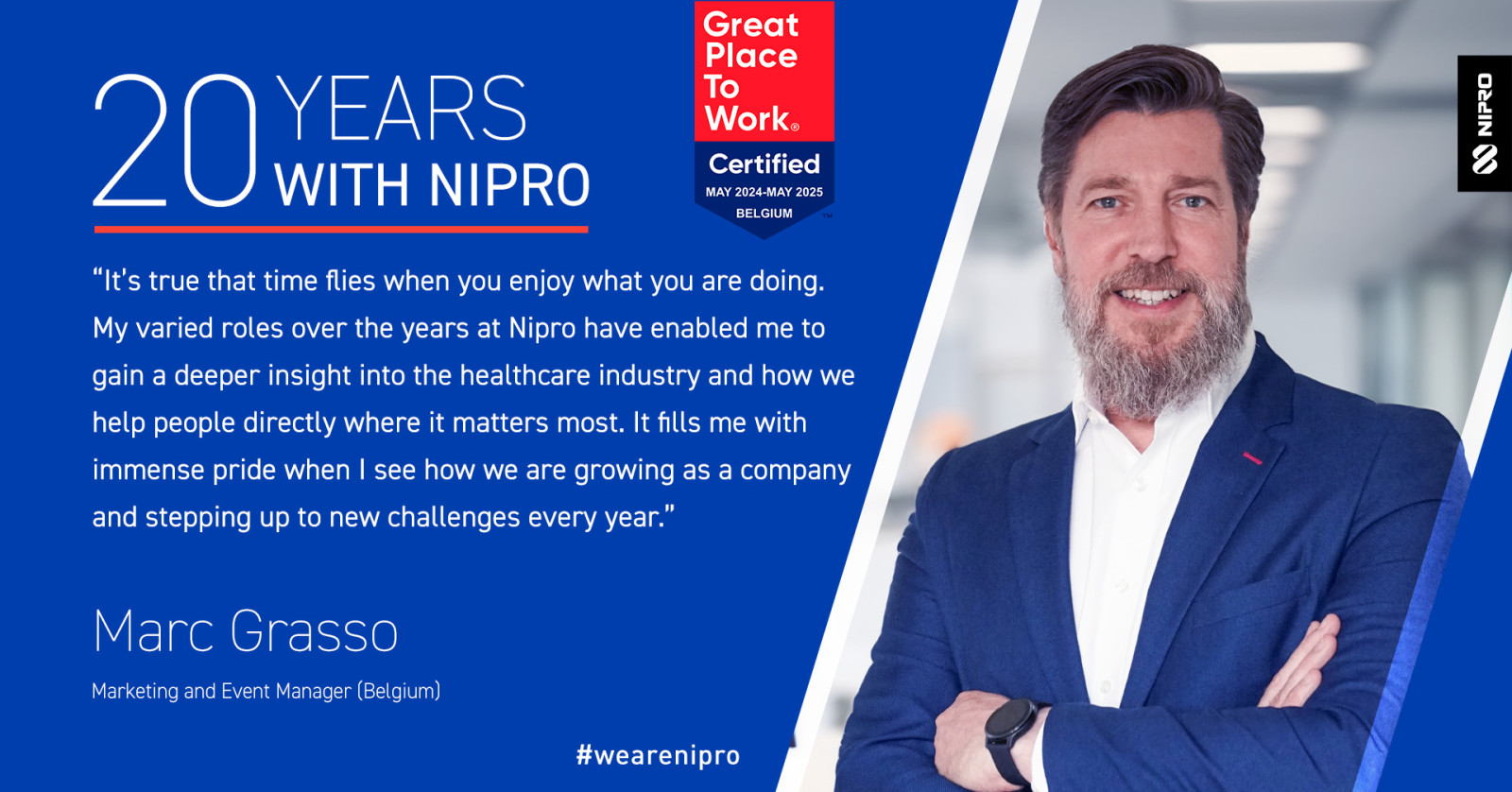 Yrs with Nipro - Belgium - Marc Grasso