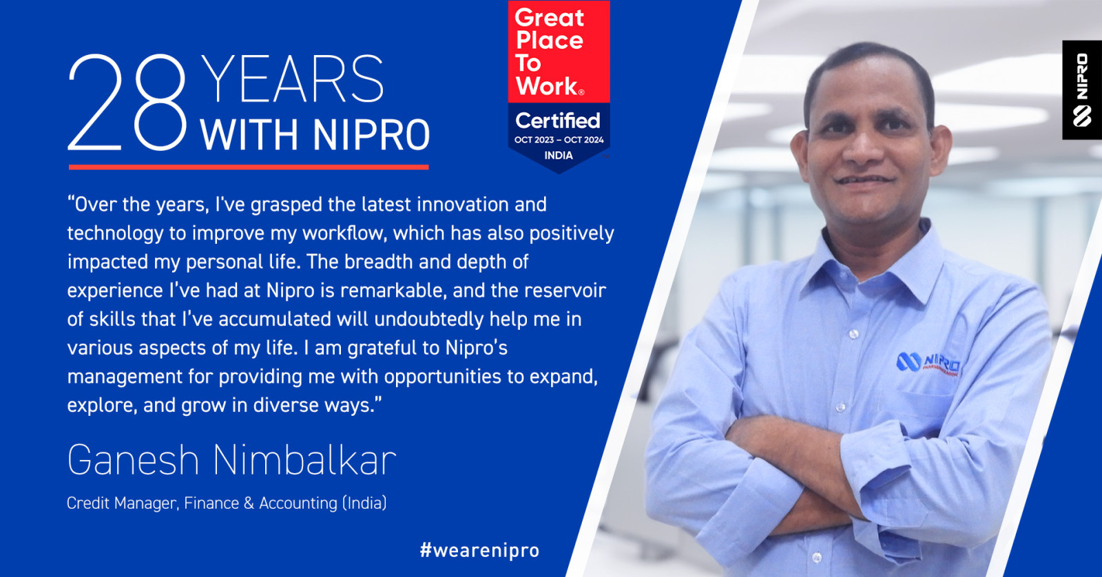 Yrs with Nipro - India - Ganesh_Nimbalkar