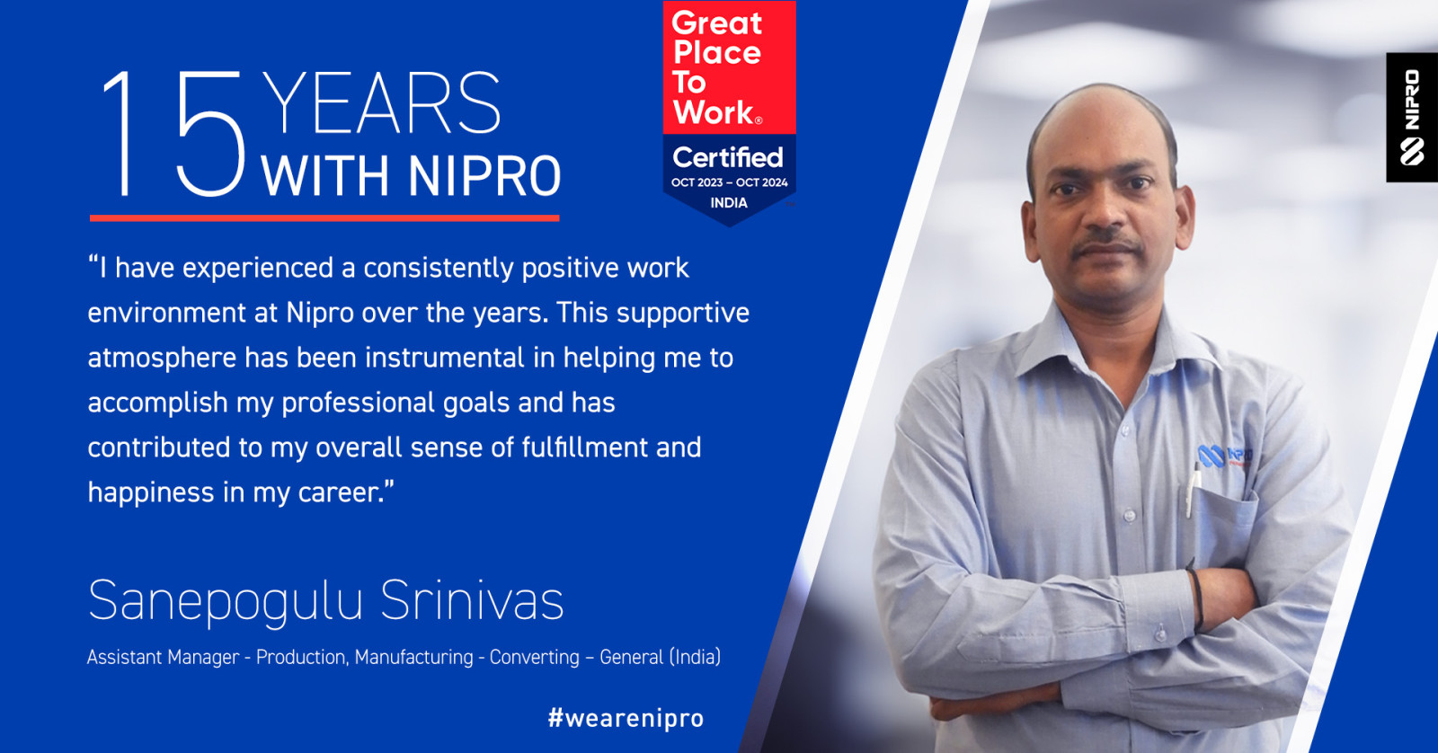 Yrs with Nipro - India - Sanepogulu_Srinivas