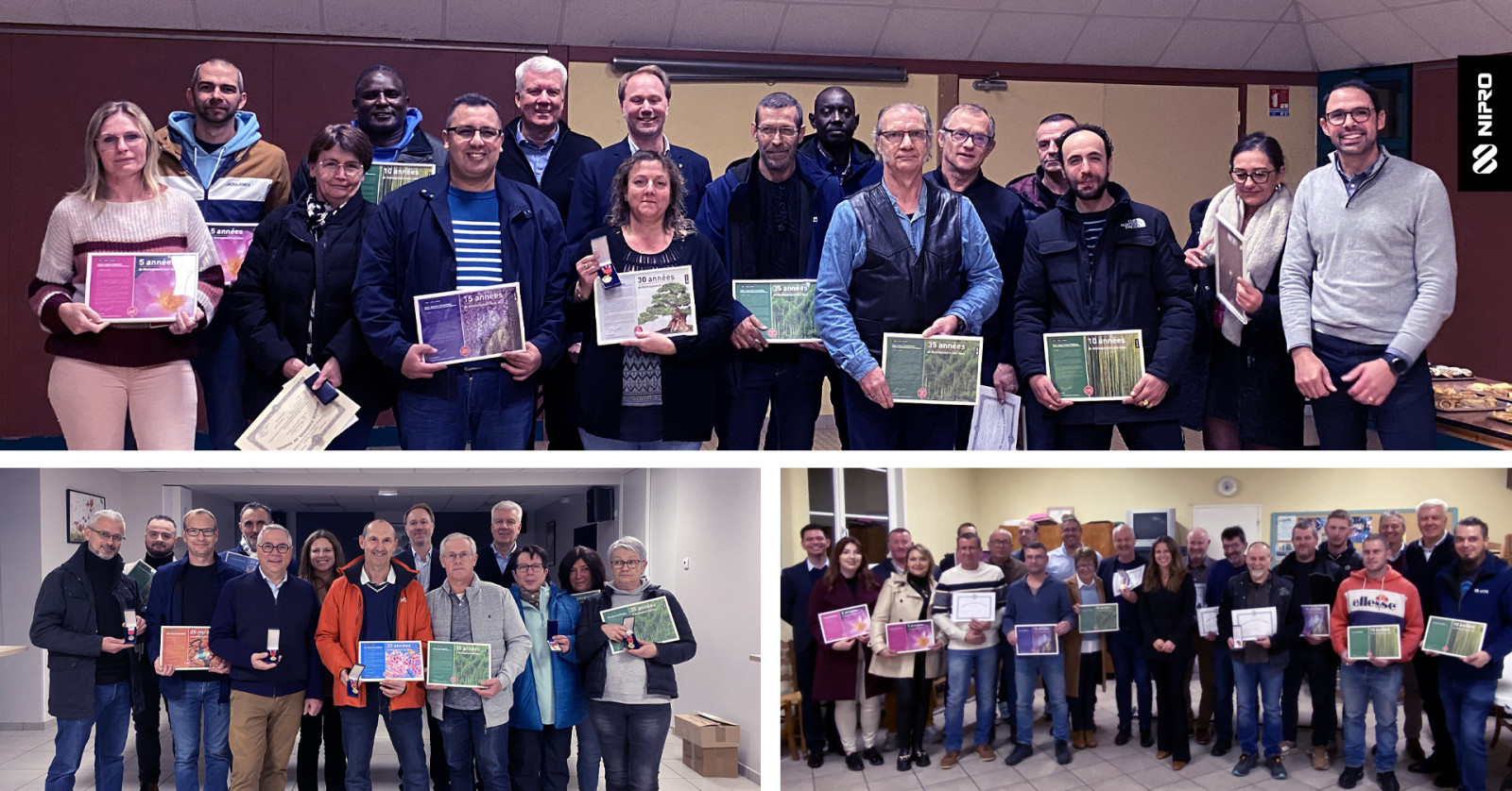 NPI France Years of service collage
